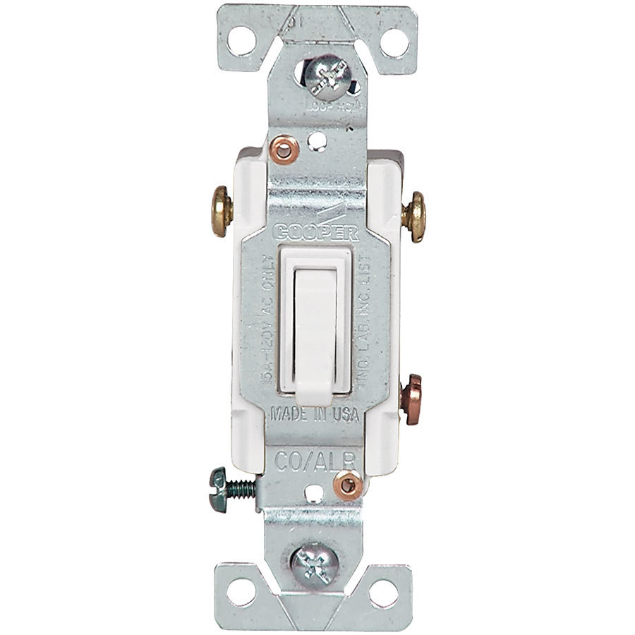 1-Switch 15-Amp Single Pole 3-Way White Indoor Toggle Light Switch