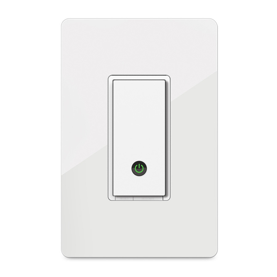 1-Switch 15-Amp Single Pole Wireless White Indoor Remote Control Light Switch