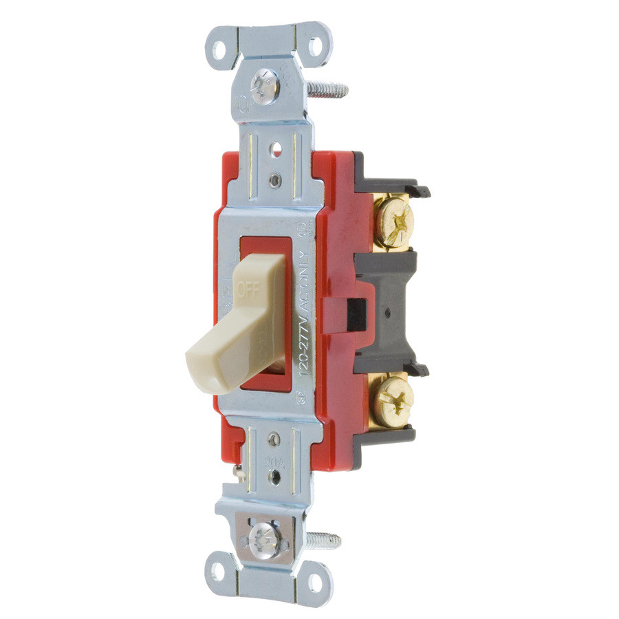 1-Switch 15/20-Amp Single Pole Ivory Indoor Toggle Light Switch