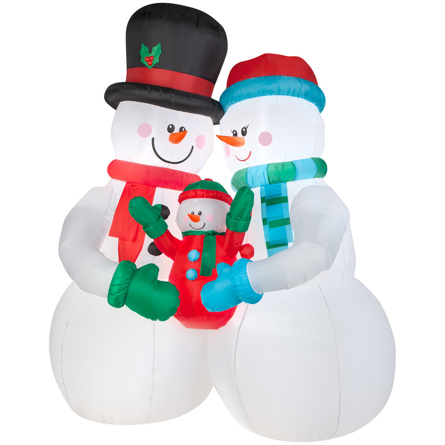 10-ft x 4.59-ft Lighted Snowman Christmas Inflatable