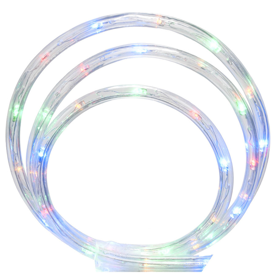 108-Count 18-ft Constant White LED Plug-In Christmas Rope Lights with Clear Tubing