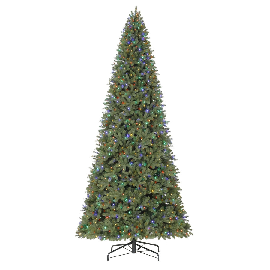12-ft Pre-Lit Douglas Fir Artificial Christmas Tree with Color Changing LED Lights