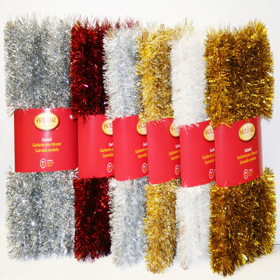 1.5-in x 20-ft Tinsel Artificial Christmas Garland