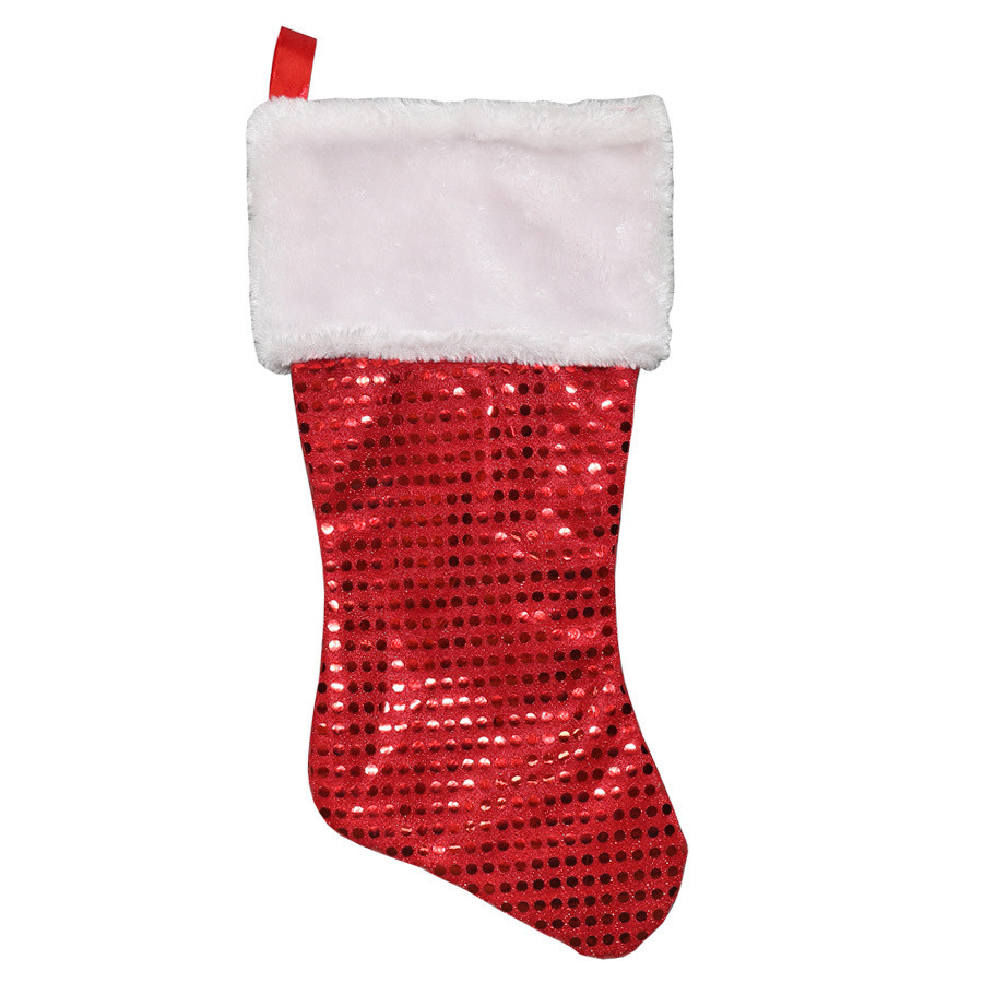16-in Red Traditional Christmas Stocking