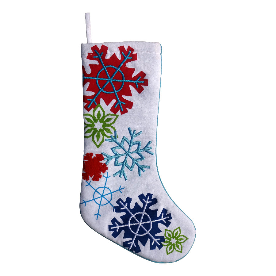 19-in Embroidered Christmas Stocking