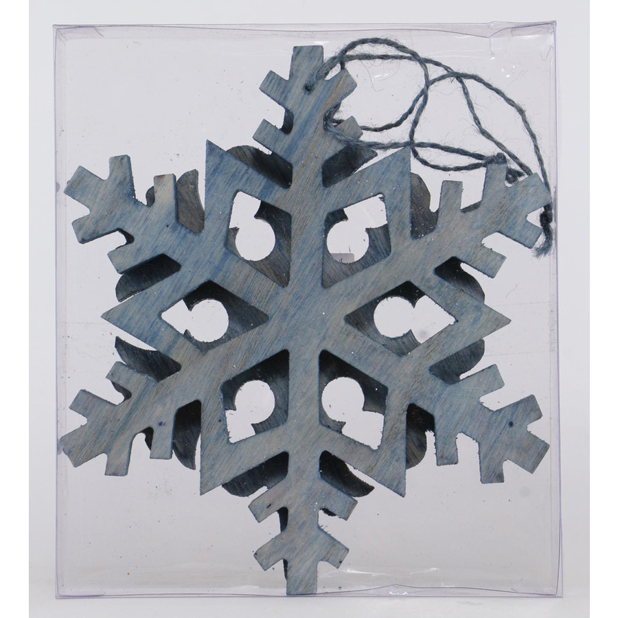 2-Pack Blue Snowflake Ornament Set