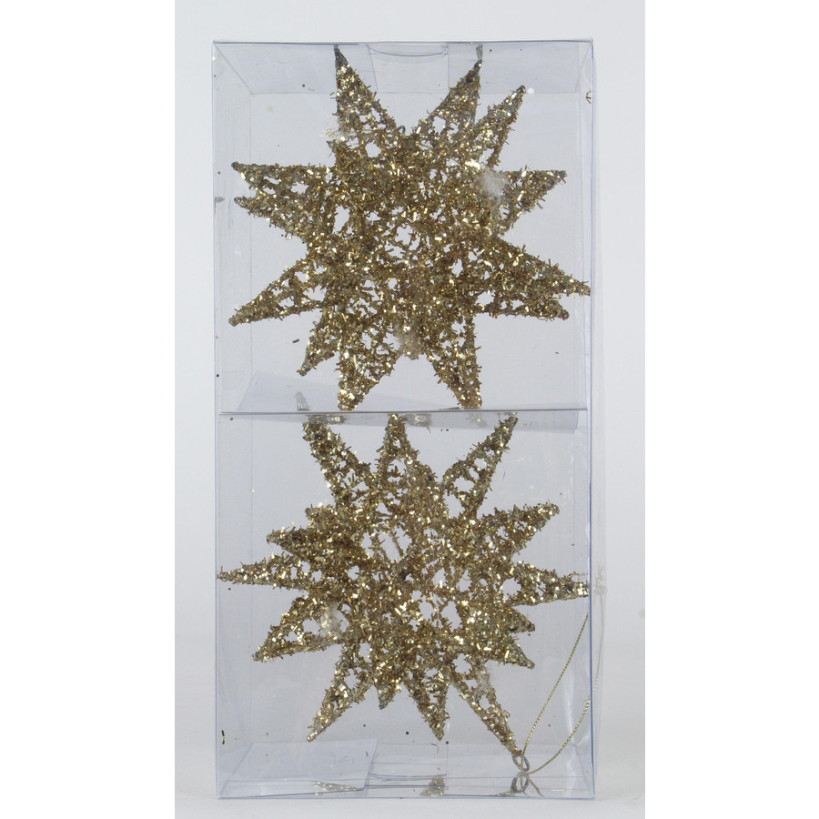 2-Pack Gold Star Ornament