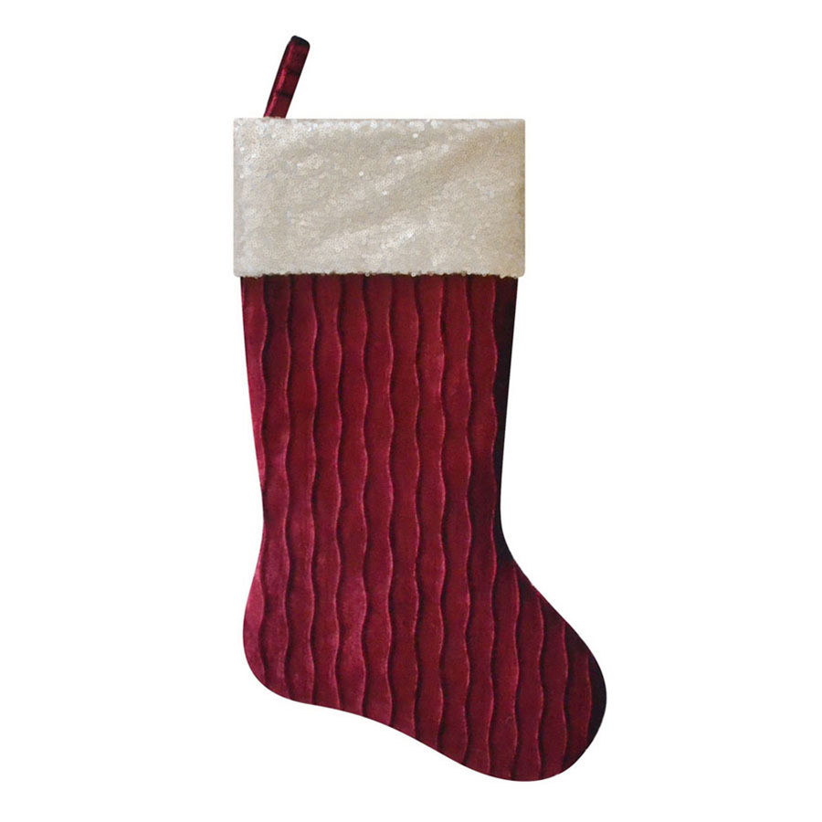21-in Red Traditional Christmas Stocking