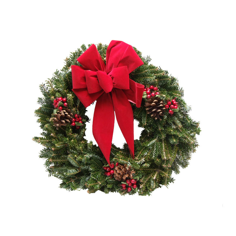 22-in Fresh Balsam Fir Christmas Wreath