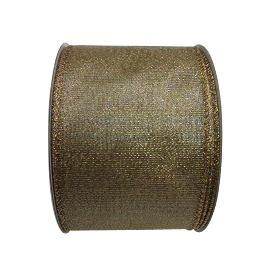 2.5-in W x 30-ft L Gold Metallic Ribbon