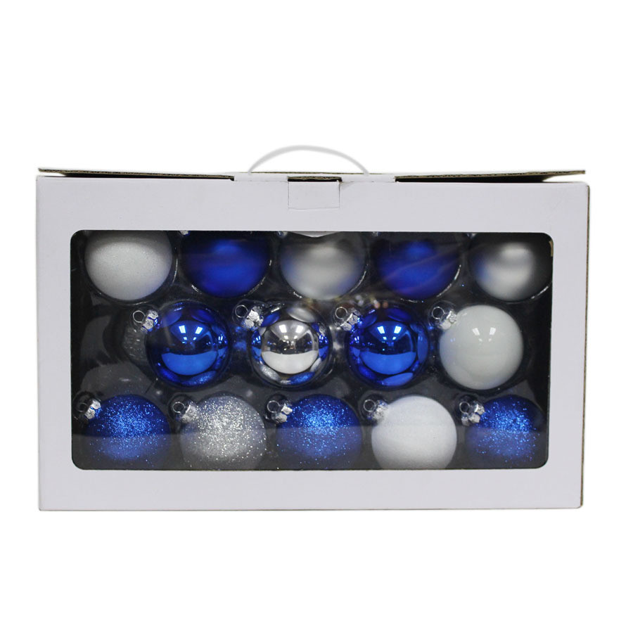 28-Pack Multiple Colors Ball Ornament Set