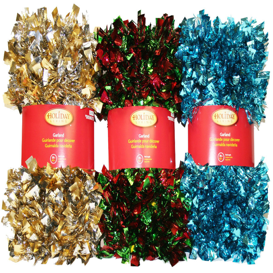 3-in x 12-ft Tinsel Artificial Christmas Garland