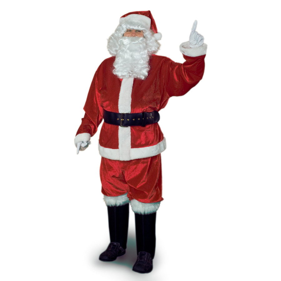 3XL Red Velvet Santa Claus Suit