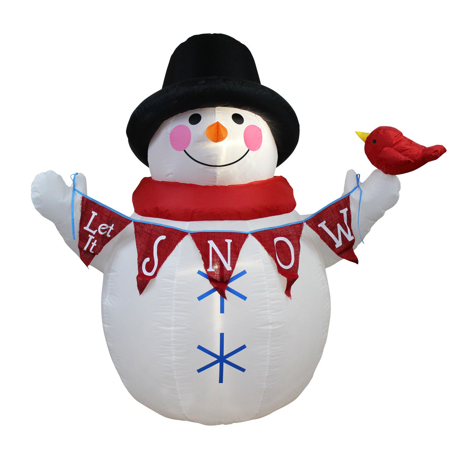 4-ft x 4-ft Lighted Snowman Christmas Inflatable