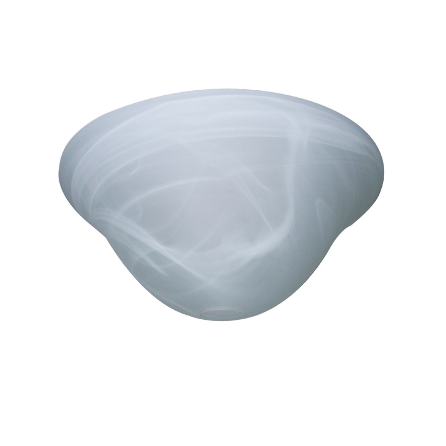 4.38-in H 12.63-in W Alabaster Alabaster Glass Globe Ceiling Fan Light Shade