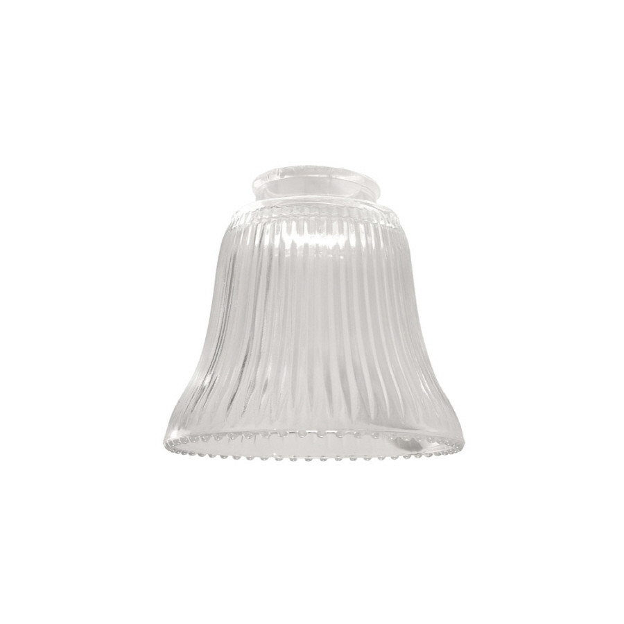 4.5-in H 4.75-in W Clear Ribbed Glass Bell Vanity Light Shade