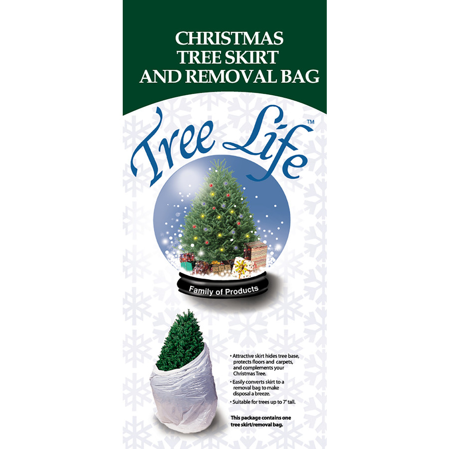 46-in White Traditional Christmas Tree Disposal Bag