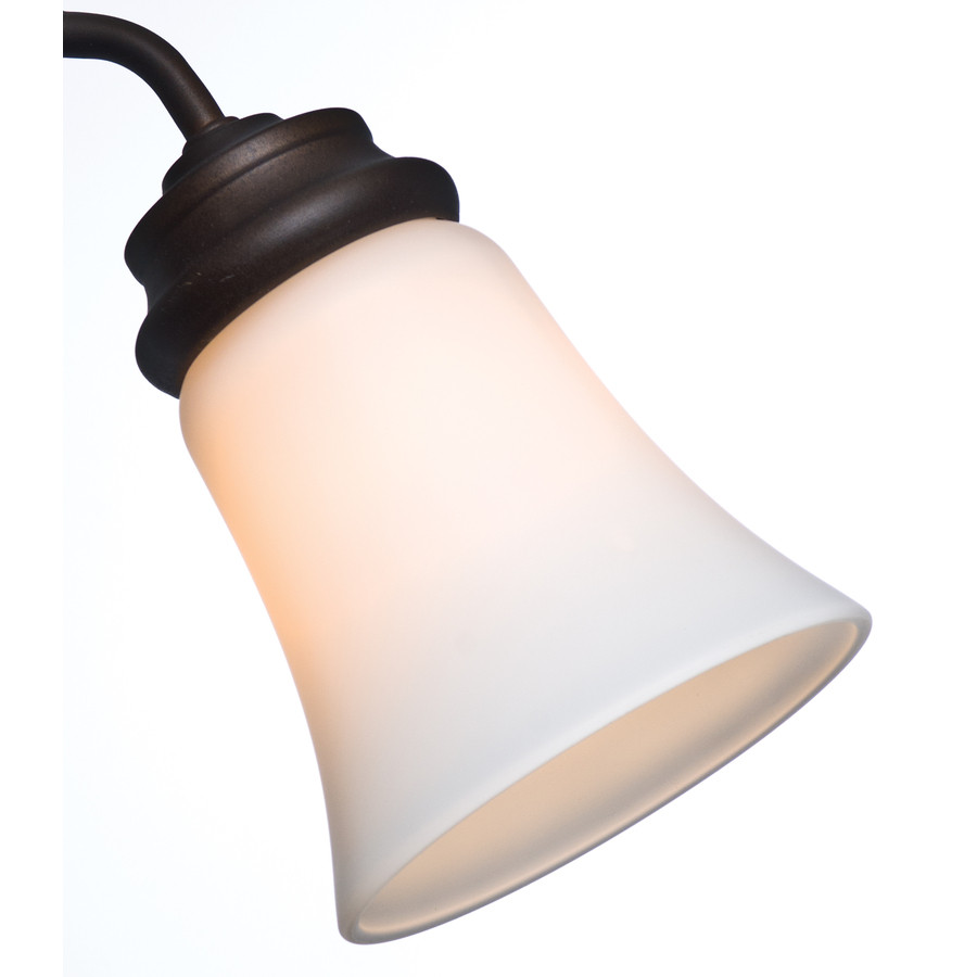 4.625-in H 4.625-in W Cased White Bell Ceiling Fan Light Shade