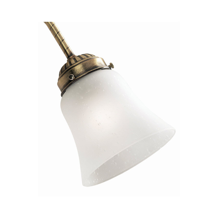 4.625-in H 4.625-in W Frosted Seeded Seeded Glass Bell Ceiling Fan Light Shade