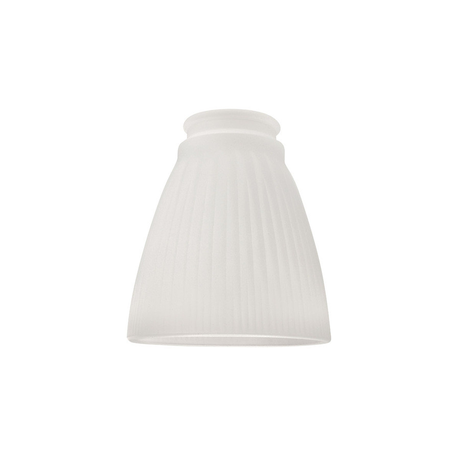4.76-in H 4.37-in W Frosted Ribbed Glass Bell Vanity Light Shade