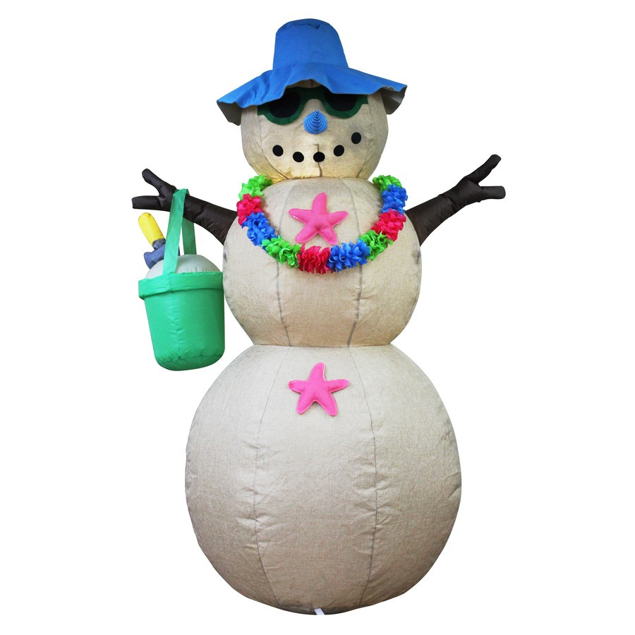 6-ft x 4-ft Lighted Snowman Christmas Inflatable