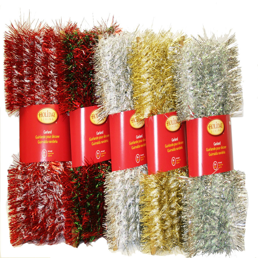 6-in x 12-ft Tinsel Artificial Christmas Garland