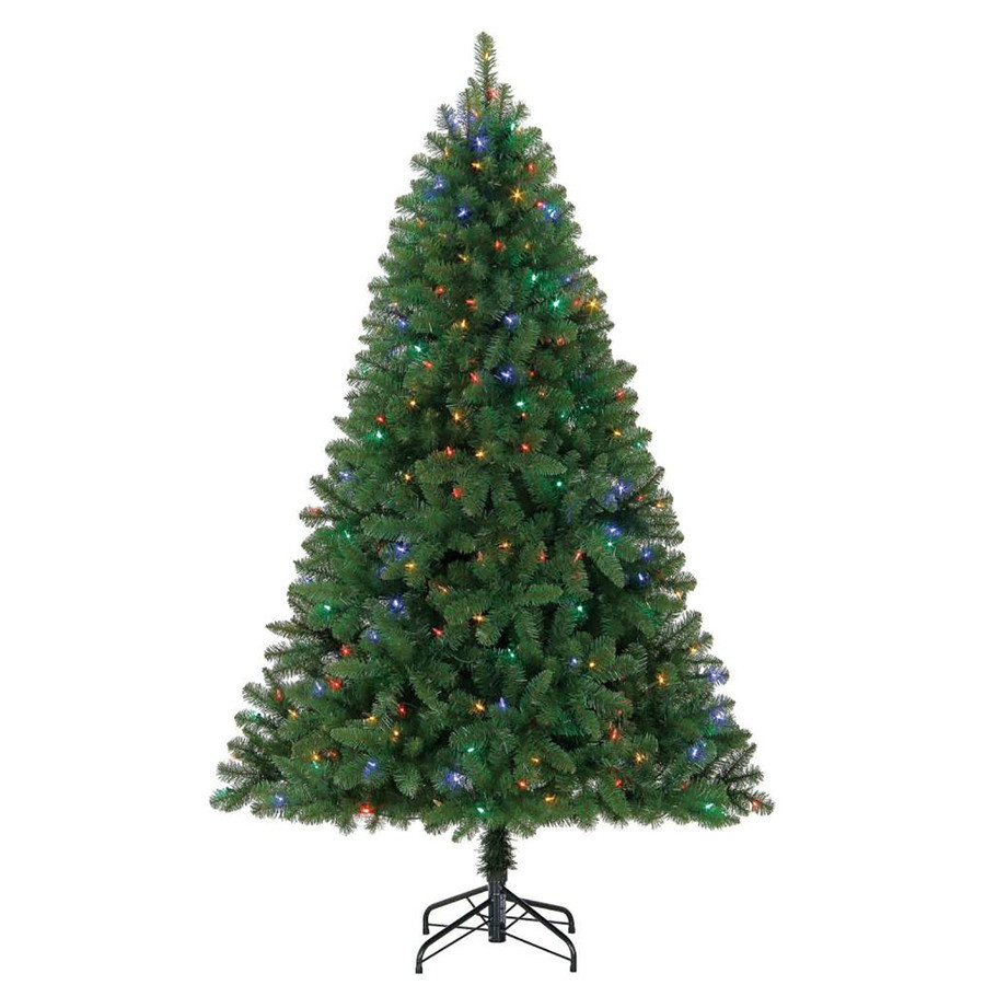 6.5-ft Pre-Lit Seneca Pine Artificial Christmas Tree with Color Changing LED Lights