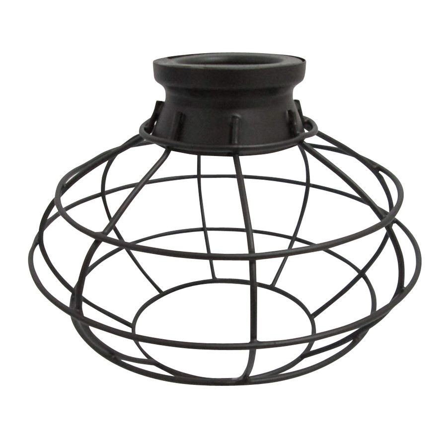 6.75-in H 8-in W French Bronze Wire Industrial Cage Pendant Light Shade