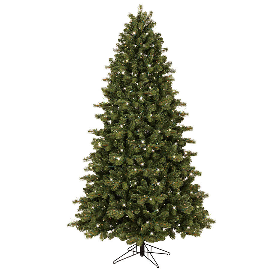 7-ft Pre-Lit Colorado Spruce Artificial Christmas Tree with White Clear Incandescent Lights