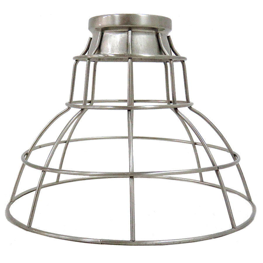7-in H 9-in W Brushed Nickel Wire Industrial Cage Pendant Light Shade
