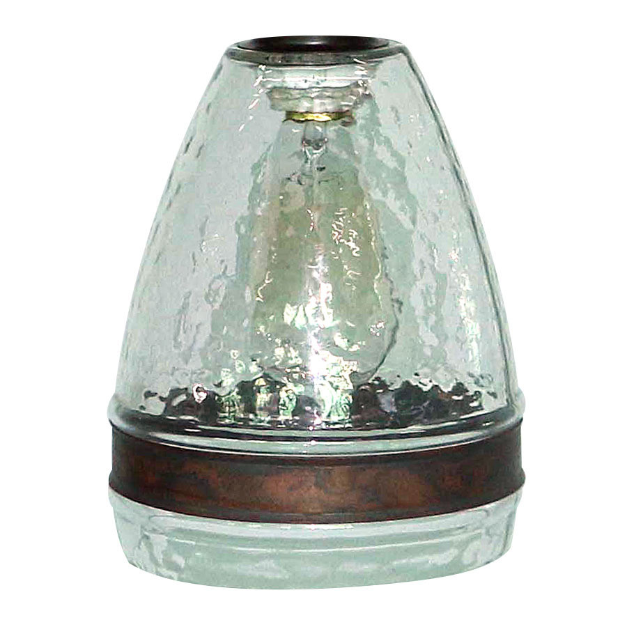 7.5-in H 6-in W Clear Textured Glass Bell Pendant Light Shade