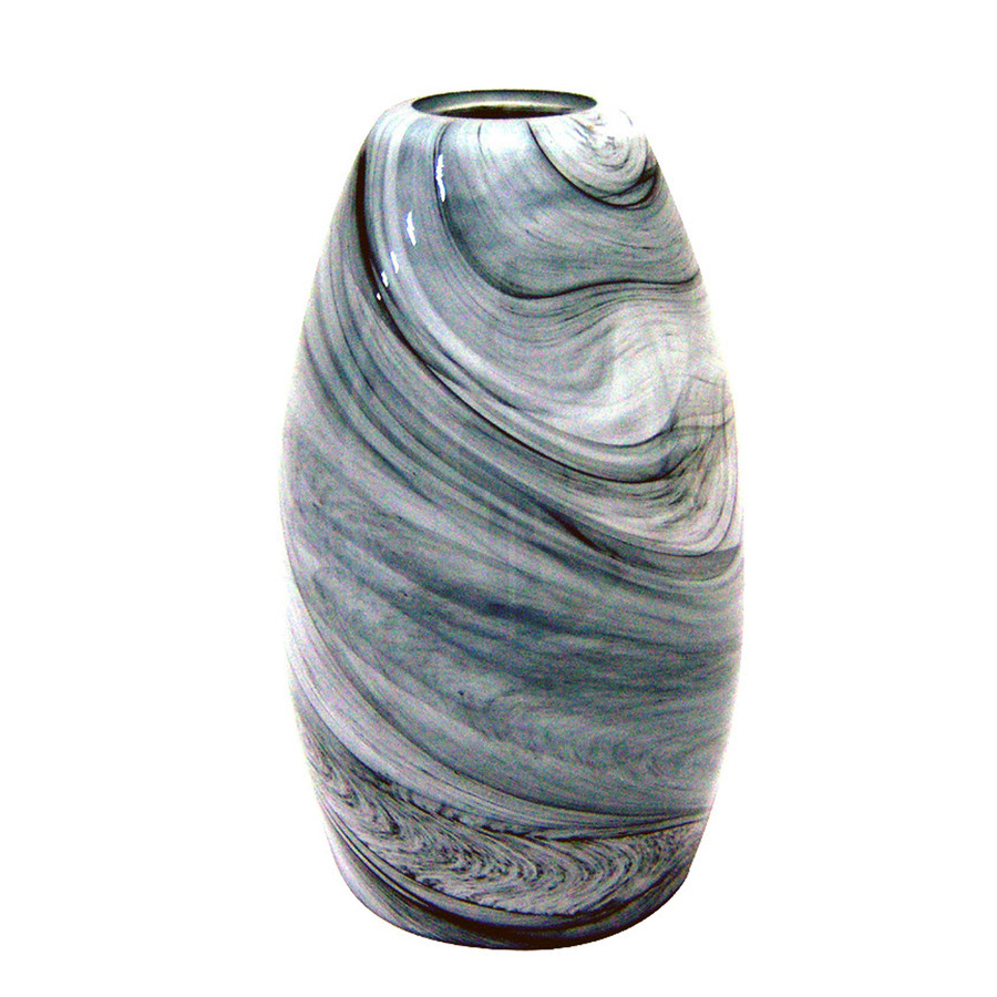 7.88-in H 4.75-in W Granite Storm Art Glass Cylinder Pendant Light Shade