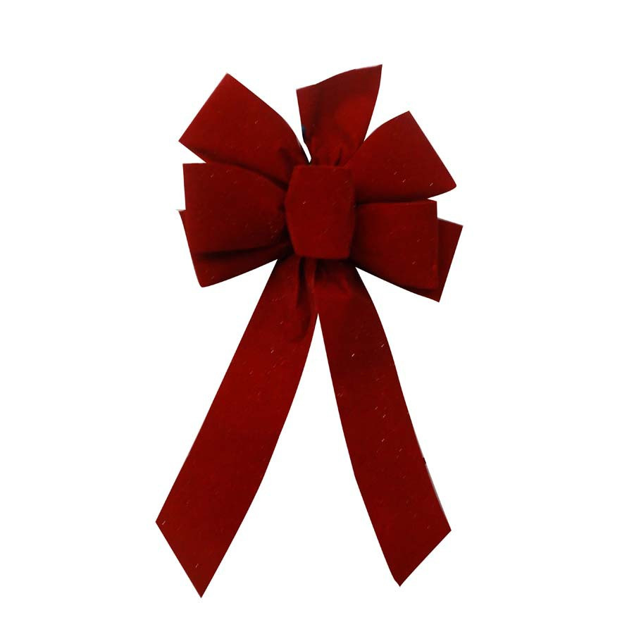 8-in W Red Solid Bow