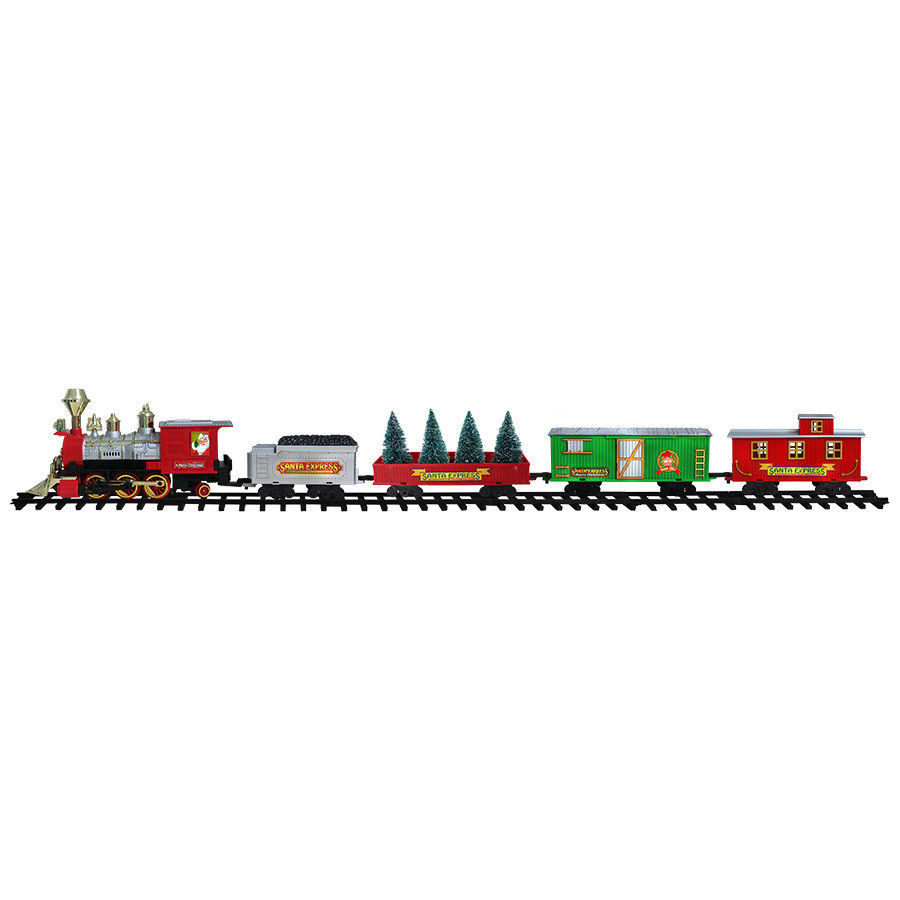 Animatronic Pre-Lit Train Table Runner with Twinkling White LED Lights