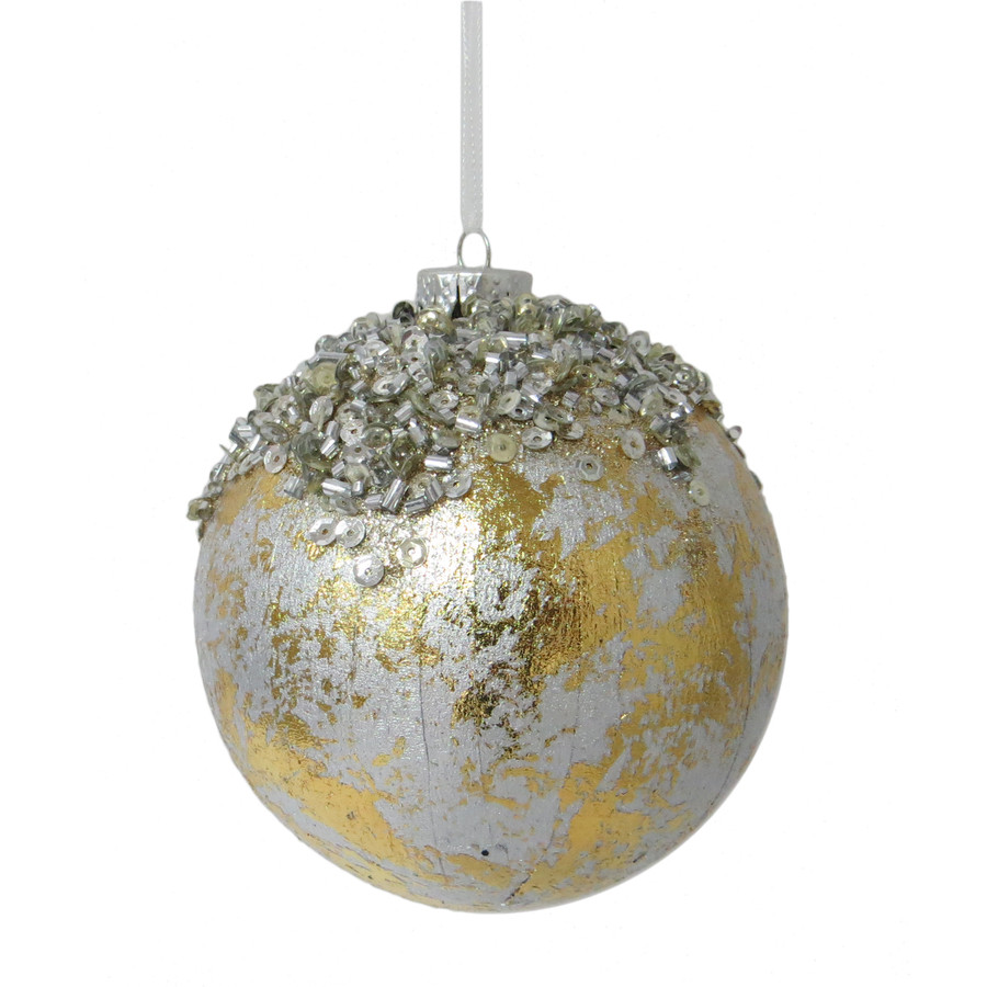 Champagne, Silver Ball Ornament