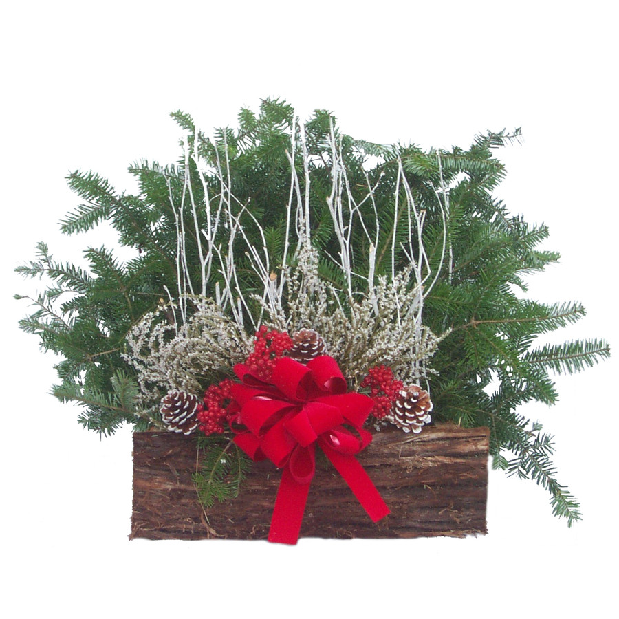 Fresh Christmas Decorative Greenery Basket