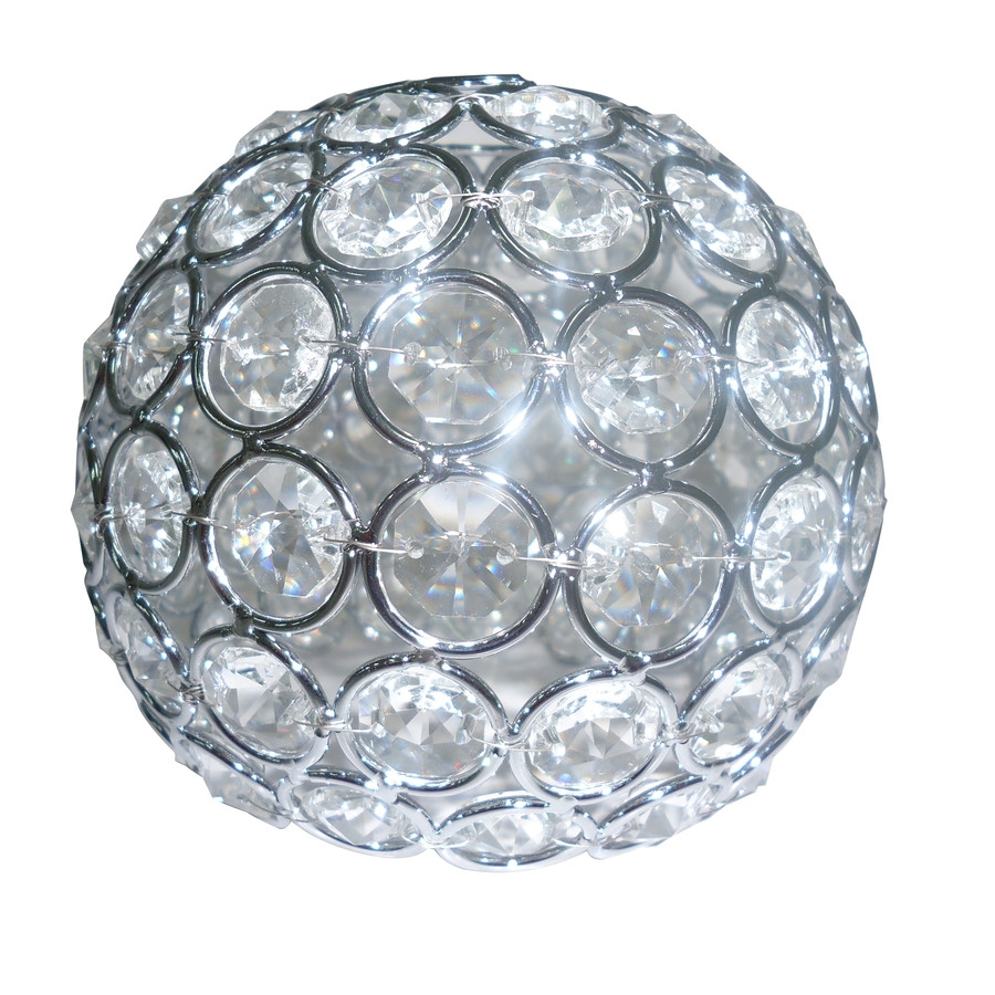 Ladura 4-in H 4.75-in W Chrome Crystal Globe Vanity Light Shade