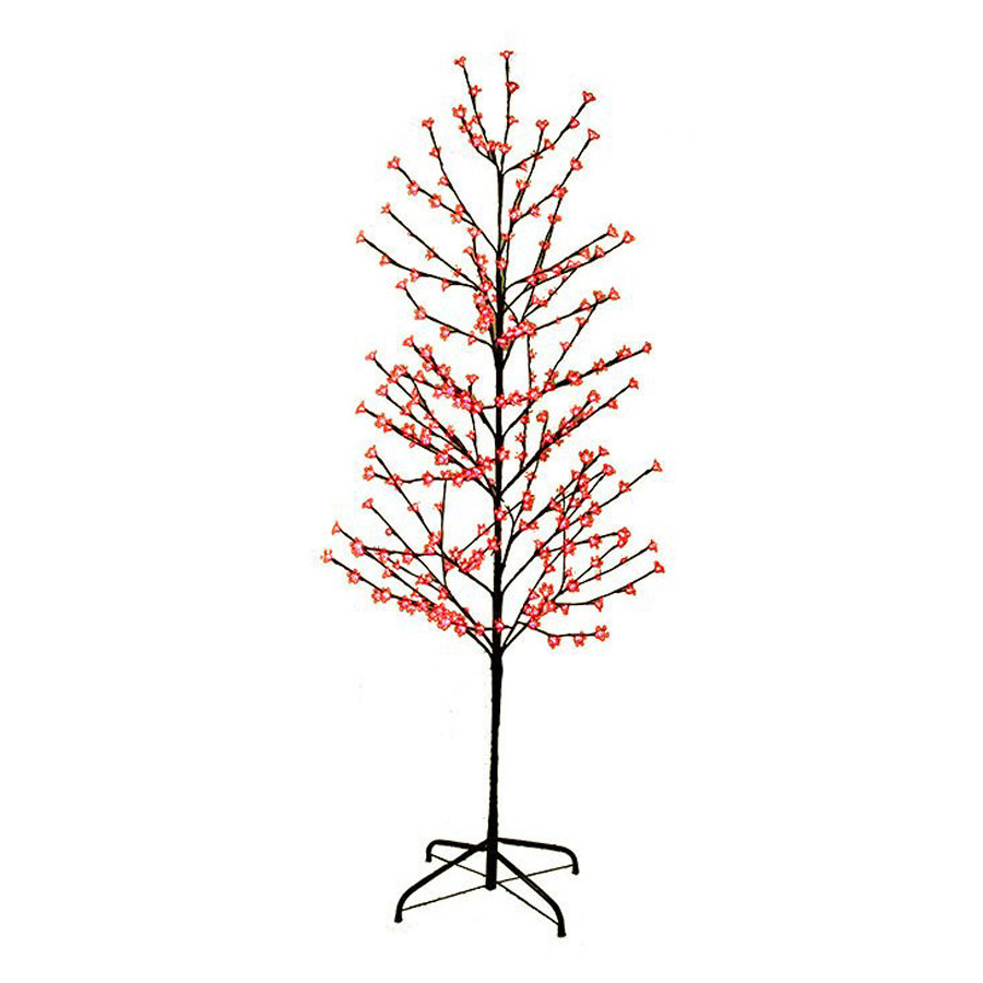 LB International 6-ft Pre-Lit Twig Slim Artificial Christmas Tree with Red LED Lights