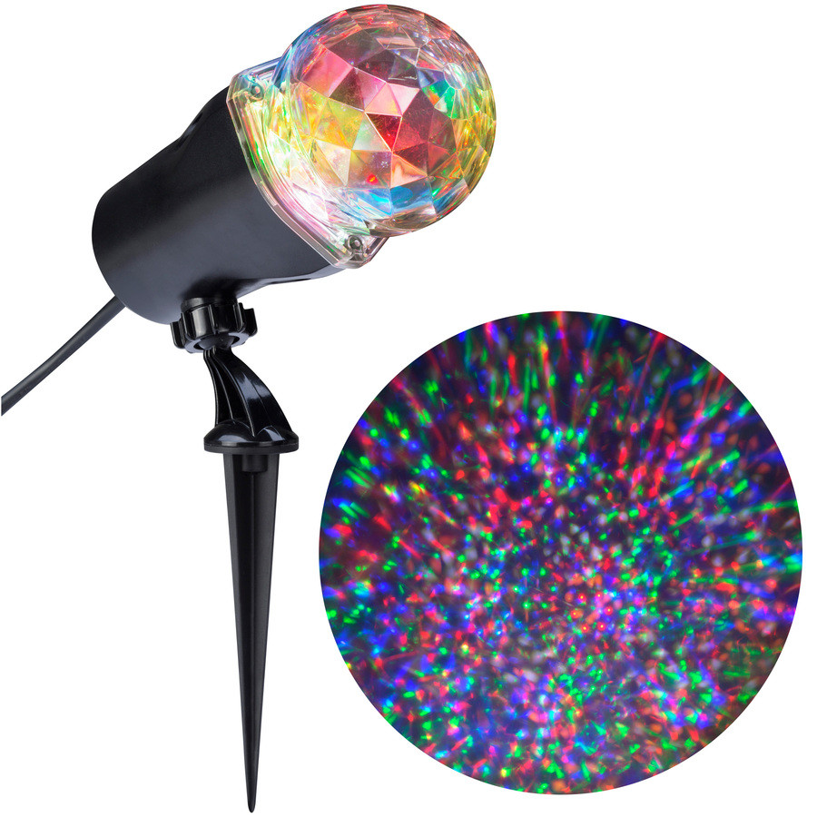 LightShow Swirling Multicolor LED Kaleidoscope Christmas Spotlight Projector