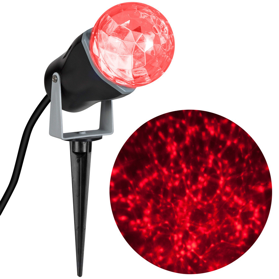 LightShow Swirling Red LED Kaleidoscope Christmas Spotlight Projector