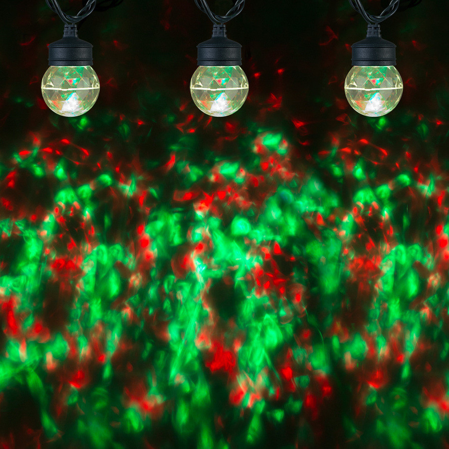LightShow Swirling Red/Green LED Kaleidoscope Christmas Spotlight Projector