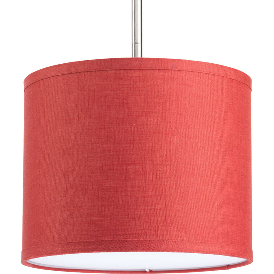 Markor 8-in H 10-in W Crimson Fabric Cylinder Pendant Light Shade