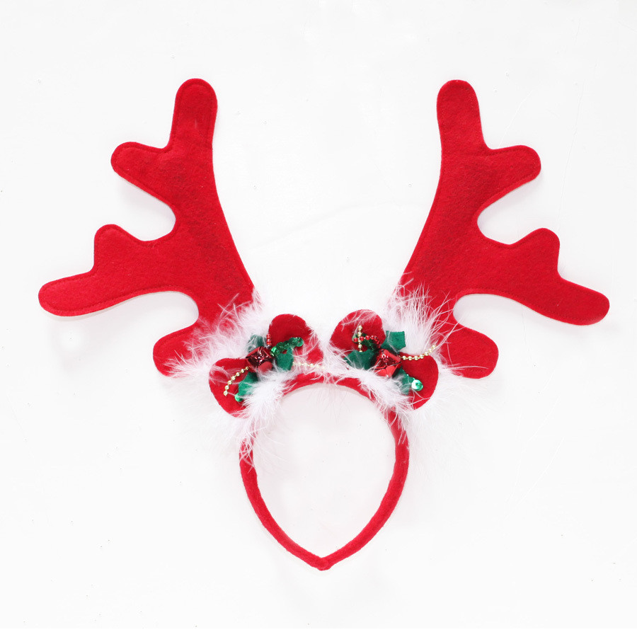 One Size Fits All Velvet Traditional Reindeer Hat