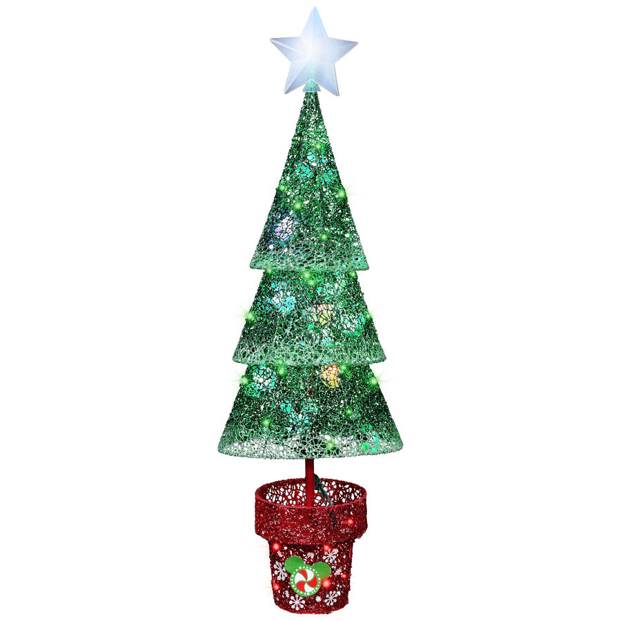Pre-Lit Tree Sculpture with Multi-Function Multicolor LED Lights
