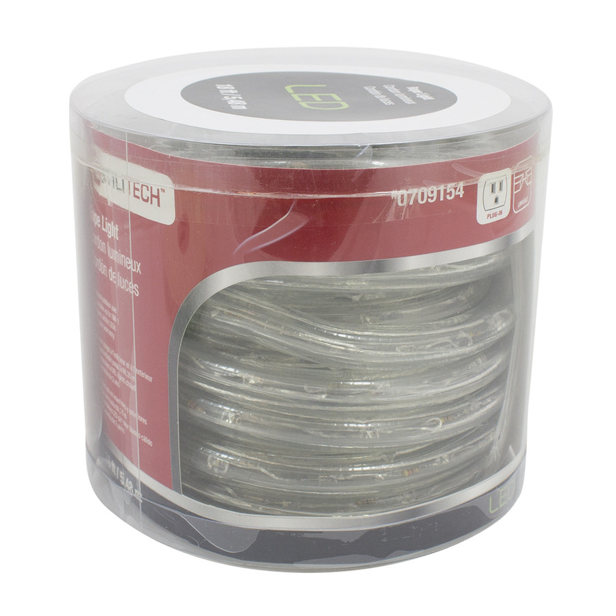 Warm White LED Rope Light (Actual: 18-ft)