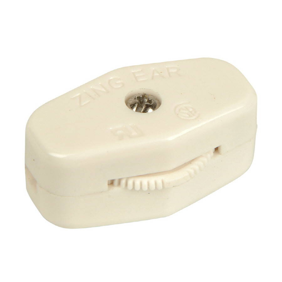 White In-Line Cord Light Switch