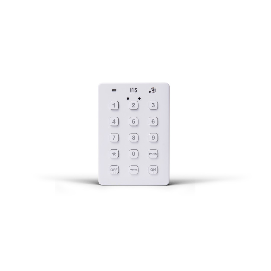 White Security Alarm Keypad (Works with Iris)