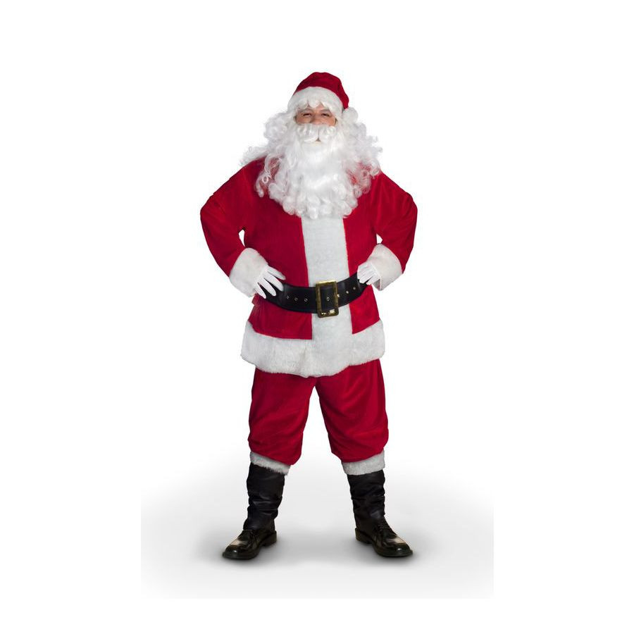 X-Large Red Polyester Santa Claus Suit
