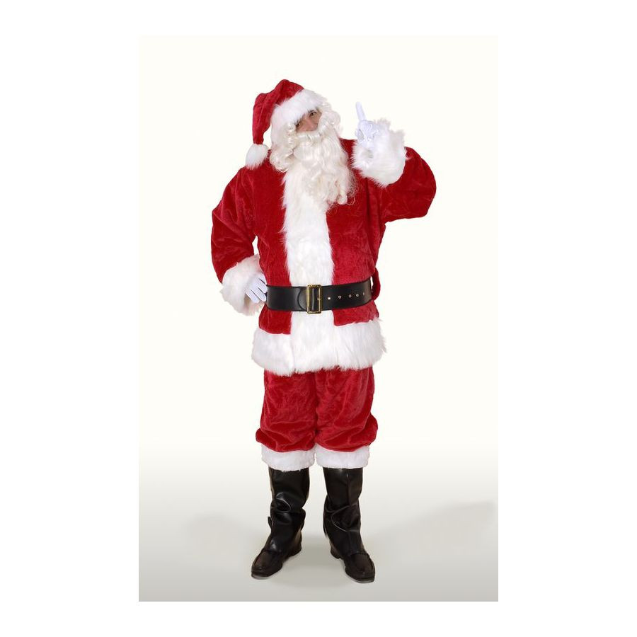 XXL Maroon Polyester Santa Claus Suit