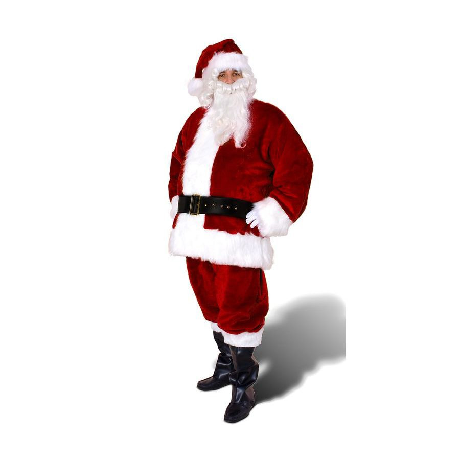 XXL Maroon Polyester Santa Claus Suit